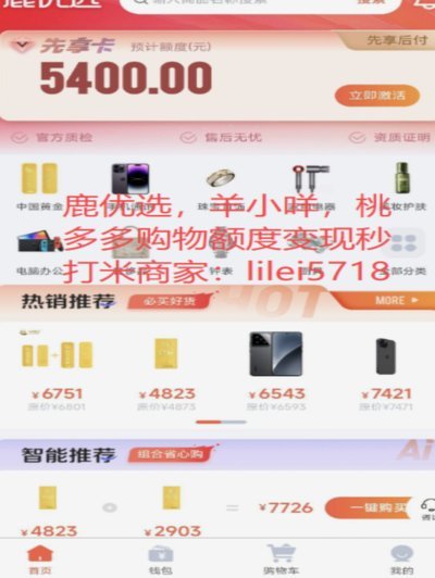 鹿优选 套现额度