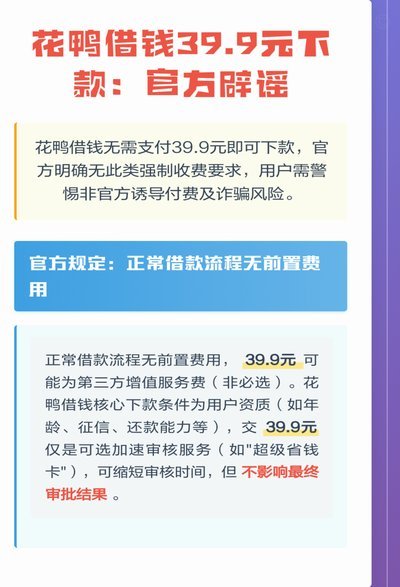 花鸭借钱是正规平台吗