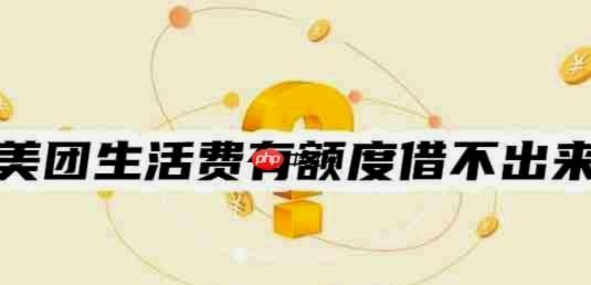 美团生活费额度用不了？如何解决？